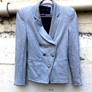Zara gray cotton blend blazer size small